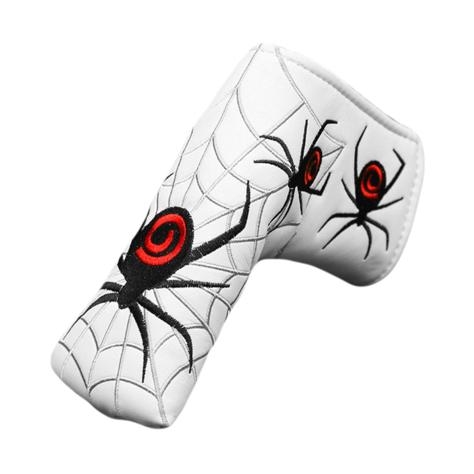 Waterproof Spider Embroidery Golf Putter Cover Club Blade Head Cover Headcover Golf Protective Sleeve Golfer Equipment Gift