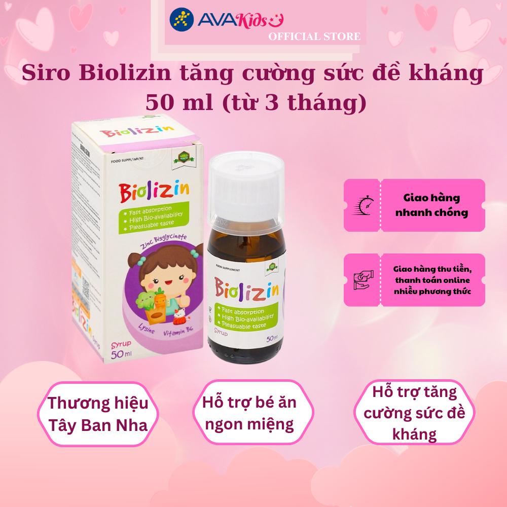 Siro Biolizin tăng cường sức đề kháng 50 ml (từ 3 tháng)