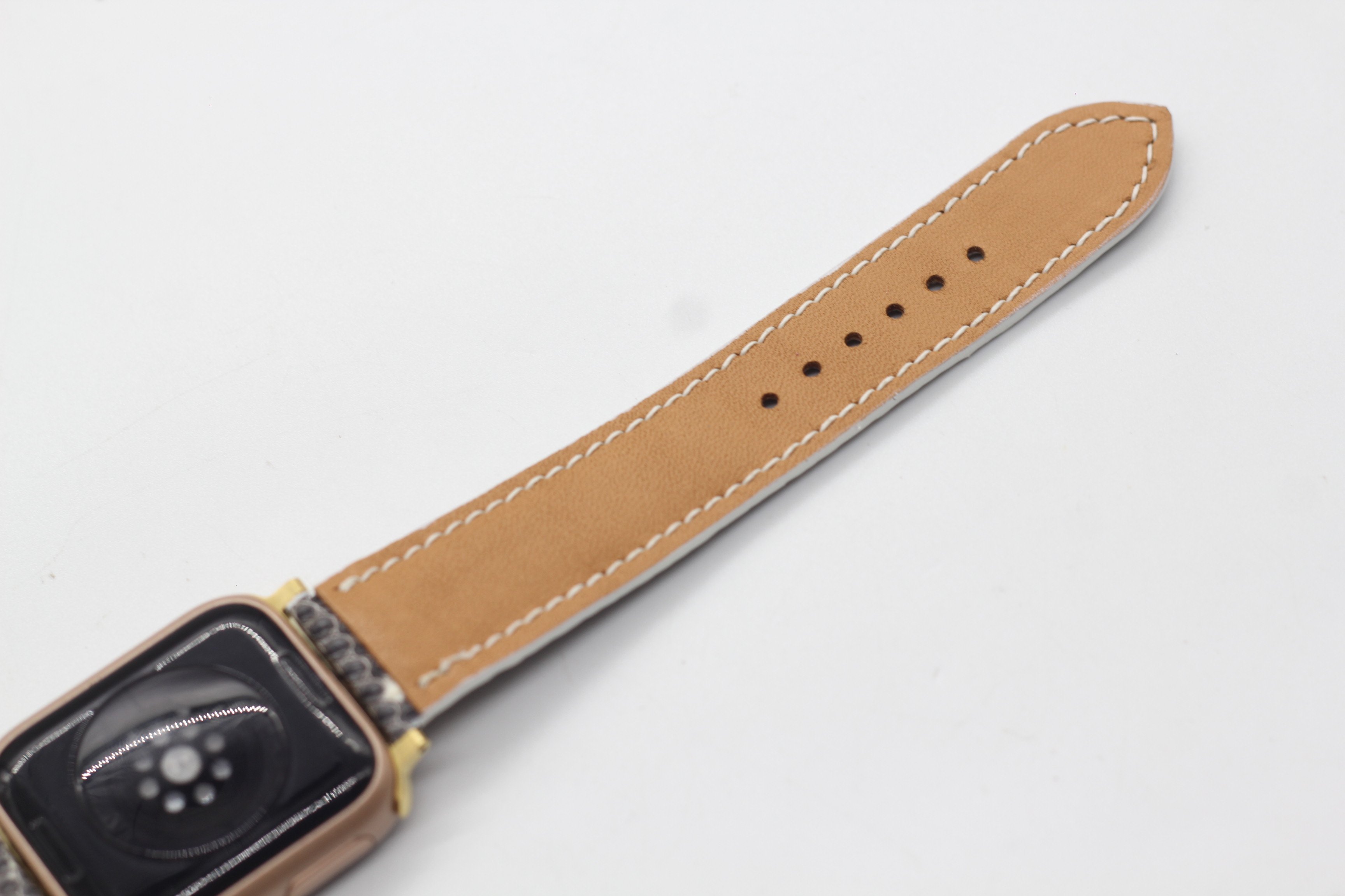 DÂY DA KỲ ĐÀ THẬT HANDMADE HÀNG CHÍNH HÃNG SONGHAN LEATHER , DÂY ĐEO THAY THẾ CHO APPLE WATCH PHÙ HỢP CÁC DÒNG SERIES 1-2-3-4-5-6-SE-7, SẢN PHẨM KÈM ADAPTER KÈM KHÓA AWLZ-02