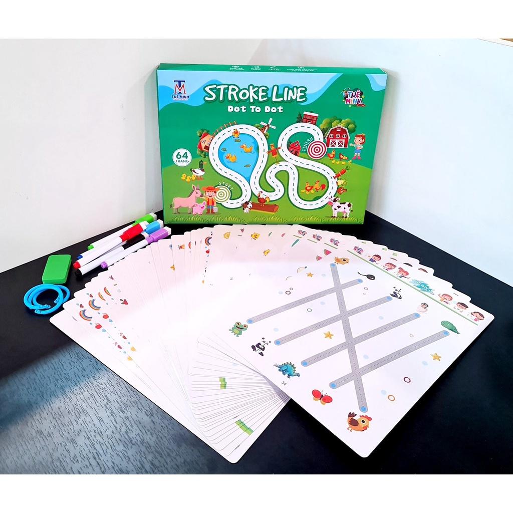 Đồ chơi giáo dục Tập tô vẽ thông minh xóa được kèm bút dạ - Giáo dục toàn diện Montessori