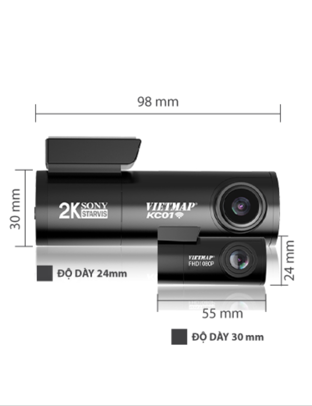 Camera hành trình VIETMAP KC01 cảnh báo giao thông- Hàng chính hãng