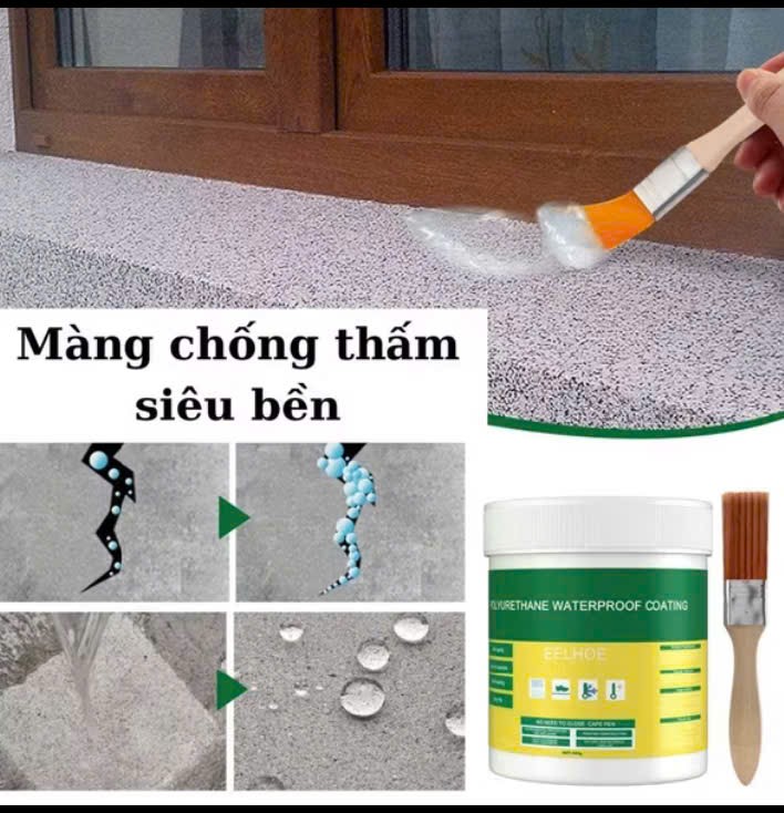 Hủ Keo quét chống thấm 500g trong suốt quét mọi bề mặt