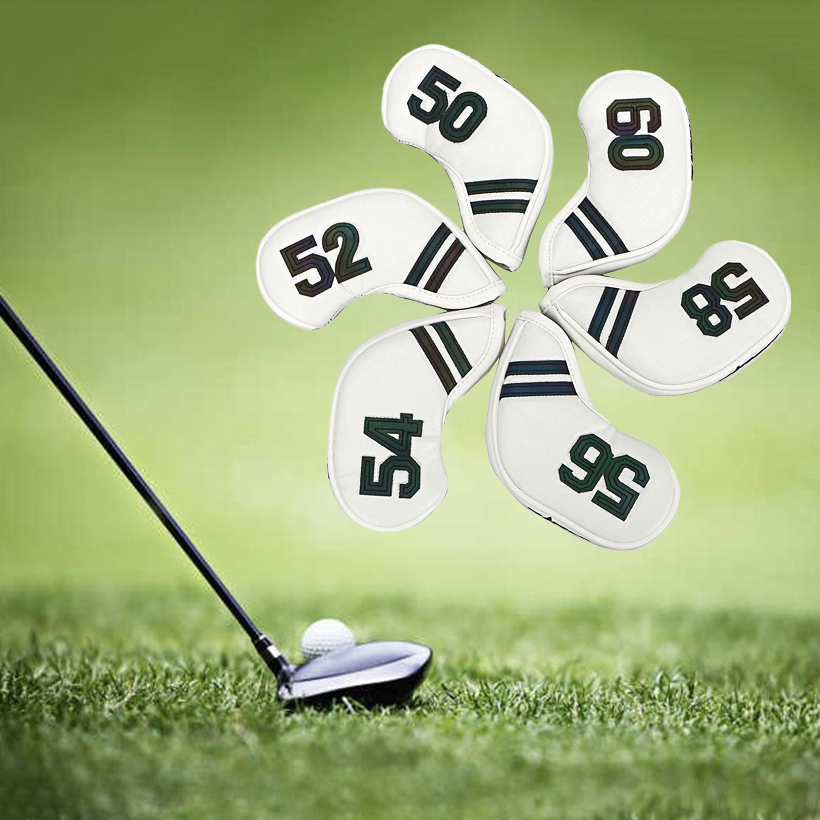 6x Golf Club Headcover Iron Head Covers, Protective Wedges Protection Guard for Men