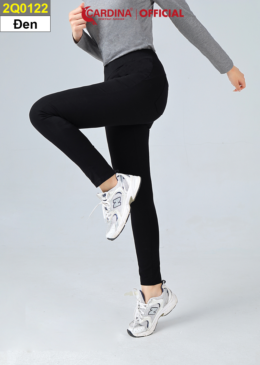 Quần legging nữ CARDINA chất viscose cao cấp bản cạp chun co giãn thoải mái siêu bền 2Q01