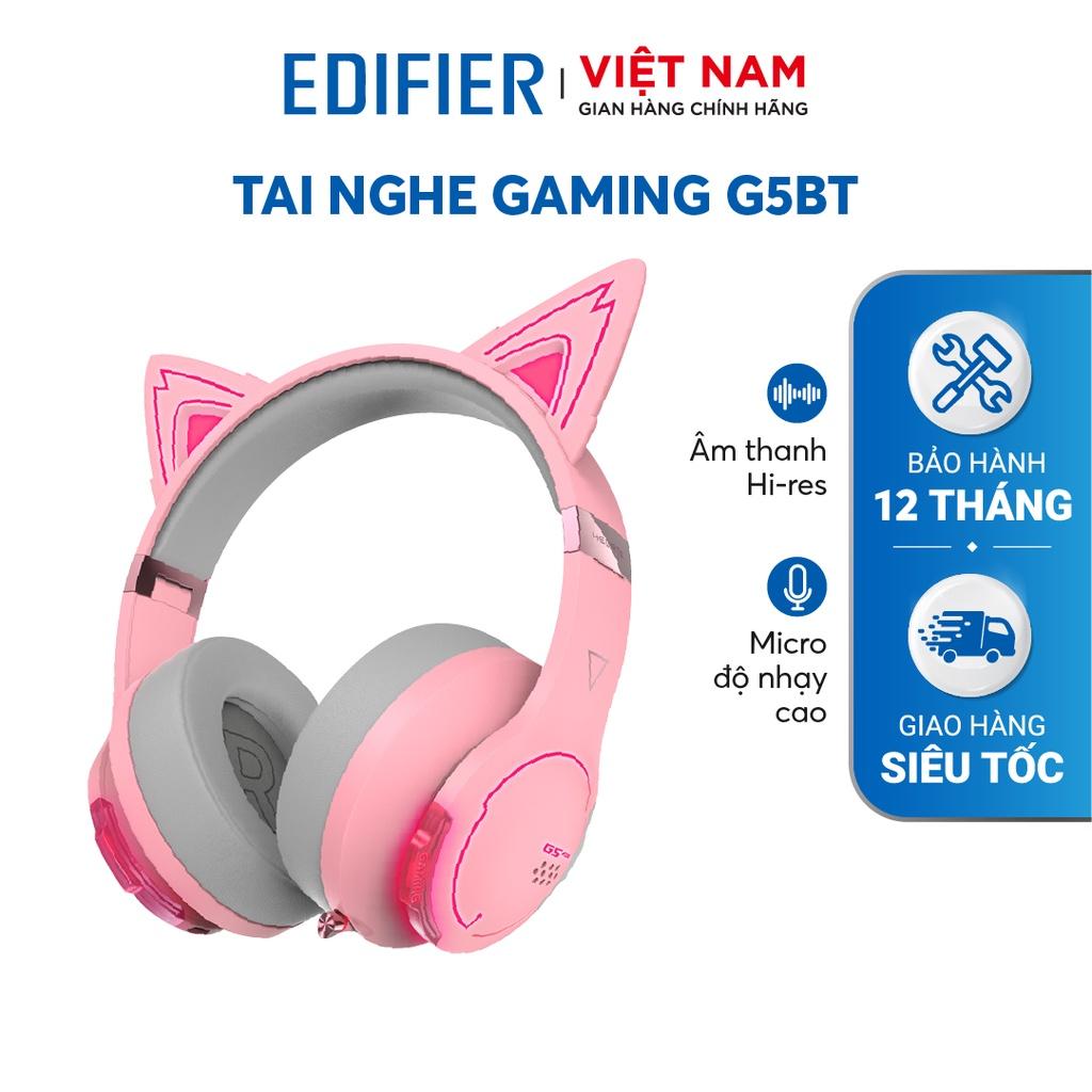 Tai nghe Gaming EDIFIER HECATE G5BT Thời lượng 40h Playtime, Đèn led RGB - Kết nối không dây và có dây - Hàng chính hãng