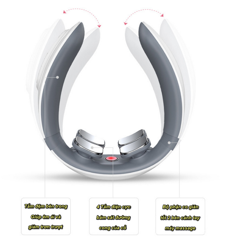 Máy Massage Cổ Vai Gáy ADALWEN SCHÖNHEITSSALON Châm Cứu, Làm Nóng, Có Remote Điều Khiển Từ Xa - Home and Garden
