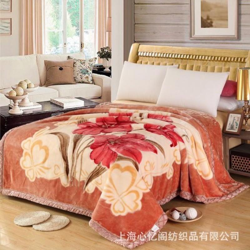 Chăn băng lông chất đẹp 5kg dày 3 lớp 2mx2m2