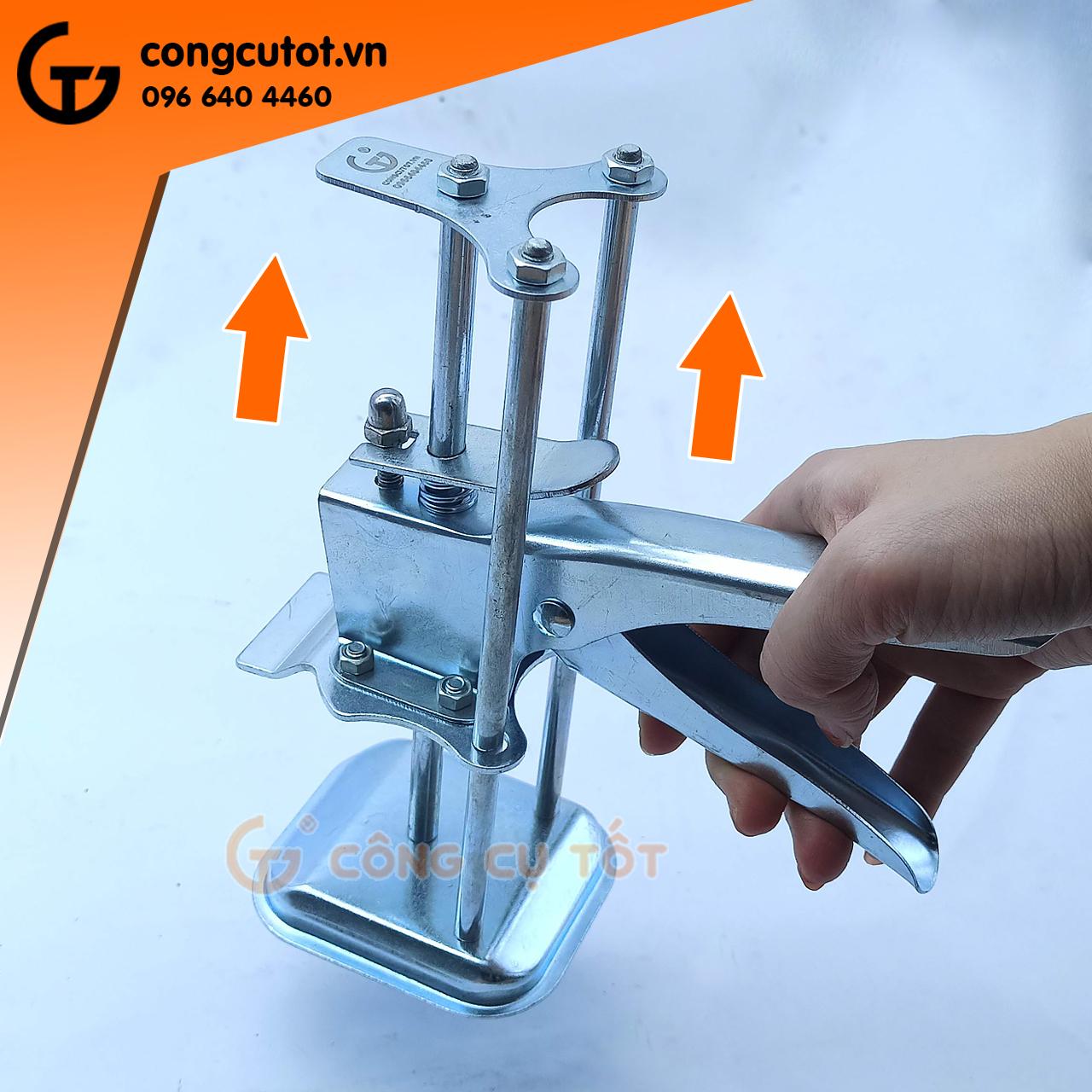 Con đội lấy cốt gạch - kích kê gạch ốp tường 3 trụ Việt Nam thép dày -200mm