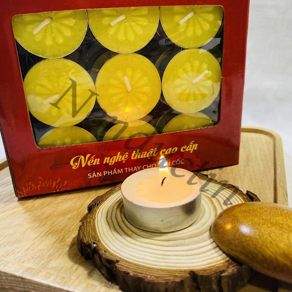 50 viên nến Tealight cao cấp cháy trên 4h không khói không mùi an toàn cho người sử dụng