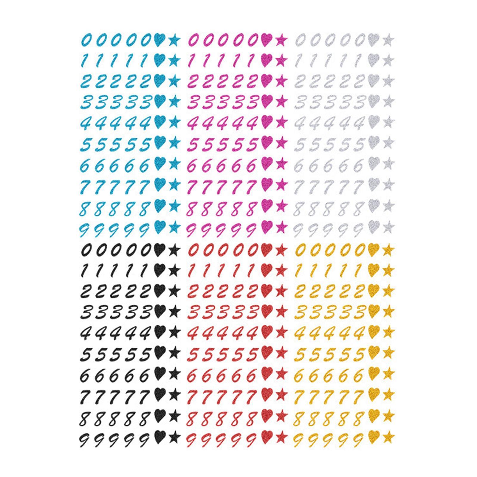 6x Self Adhesive Sticker Journal Colorful Word Stickers Album School Supplies Label Calendar
