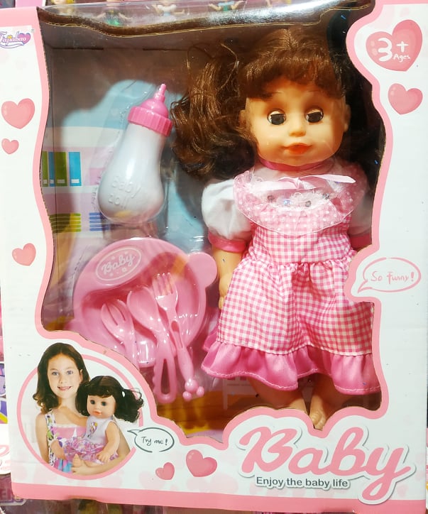 Búp bê em bé biết khóc kèm phụ kiện bỉm sữa