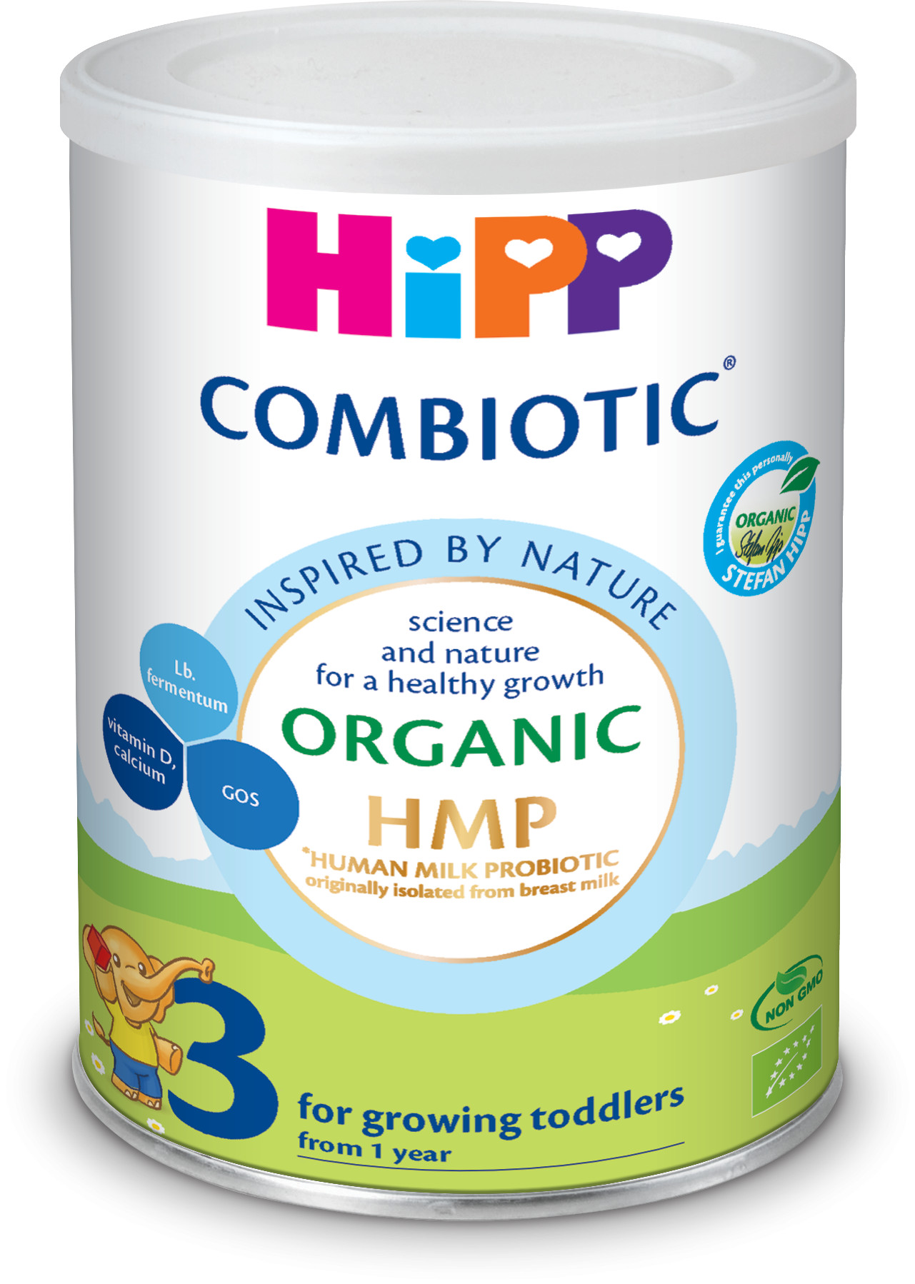 Combo 4 lon Sữa bột Hipp số 3 Organic Combiotic HMP 800gr Mẫu Mới tách tem tặng 1 lon 350gr