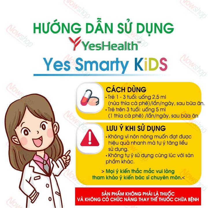 Siro ăn ngủ ngon cho trẻ Yeshealth Yes Smarty Kids giúp bổ sung dưỡng chất giúp bé tăng cường tiêu hóa và sức đề kháng