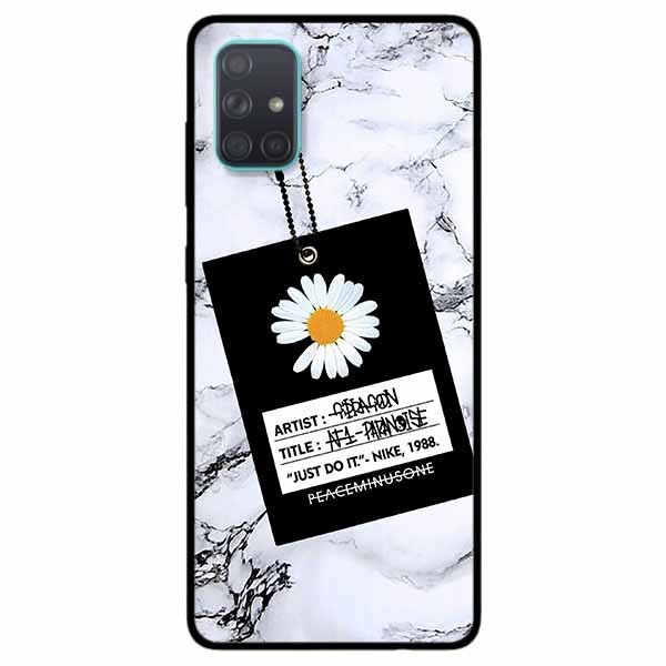 Ốp lưng in cho Samsung A71 Mẫu Cúc Nền Đá
