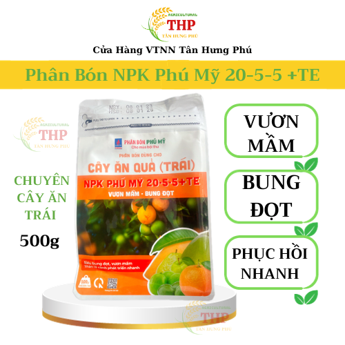 Phân Bón NPK Phú Mỹ 20-5-5 +TE | PHÂN BÓN CHUYÊN CÂY ĂN TRÁI | PHÂN BÓN