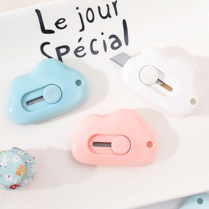 Dao rọc giấy mini cute hình đám mây, thiết kế nhỏ gọn, bỏ túi tiện lợi - Vpp Thiên Ái