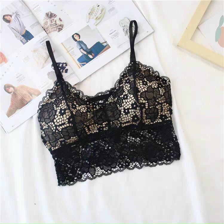 ️ Áo bra ren 2 dây điều chỉnh loại đẹp màu đen/trắng freesize dưới 55kg Bra01