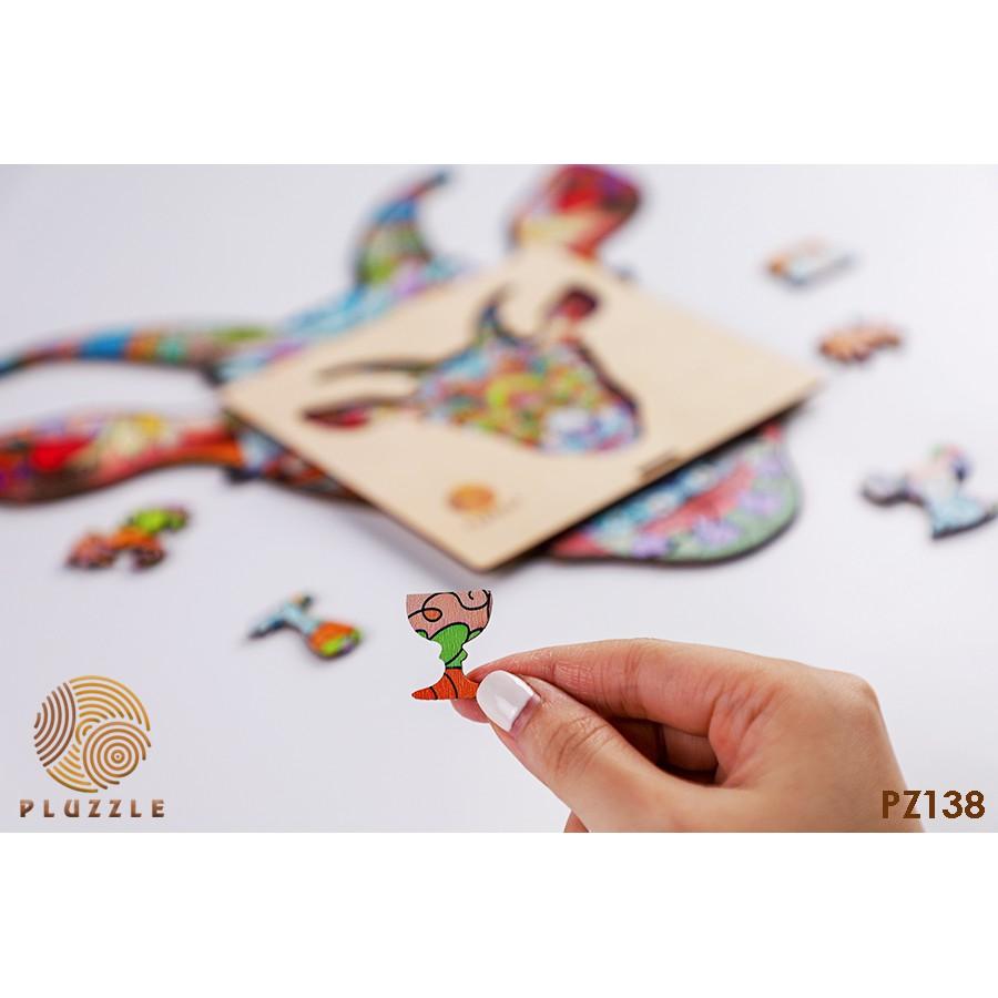 PLUZZLE Bộ xếp hình gỗ thông minh puzzle đồ chơi ghép hình – Mùi – Con Dê – PZ138