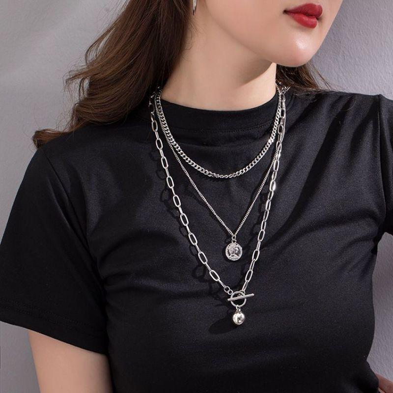 Dây chuyền nhiều lớp cá tính cực chất dành cho nam nữ