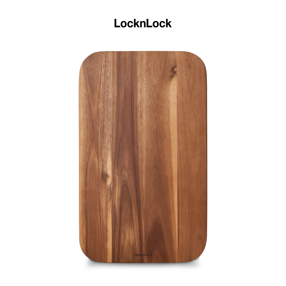 Bộ 3 thớt gỗ kèm đế giữ LocknLock CKD075S4 (4ae) - Gỗ Tràm (Acacia) - 408 x 240 x 120 mm - Độ dày 17mm - Màu tự nhiên