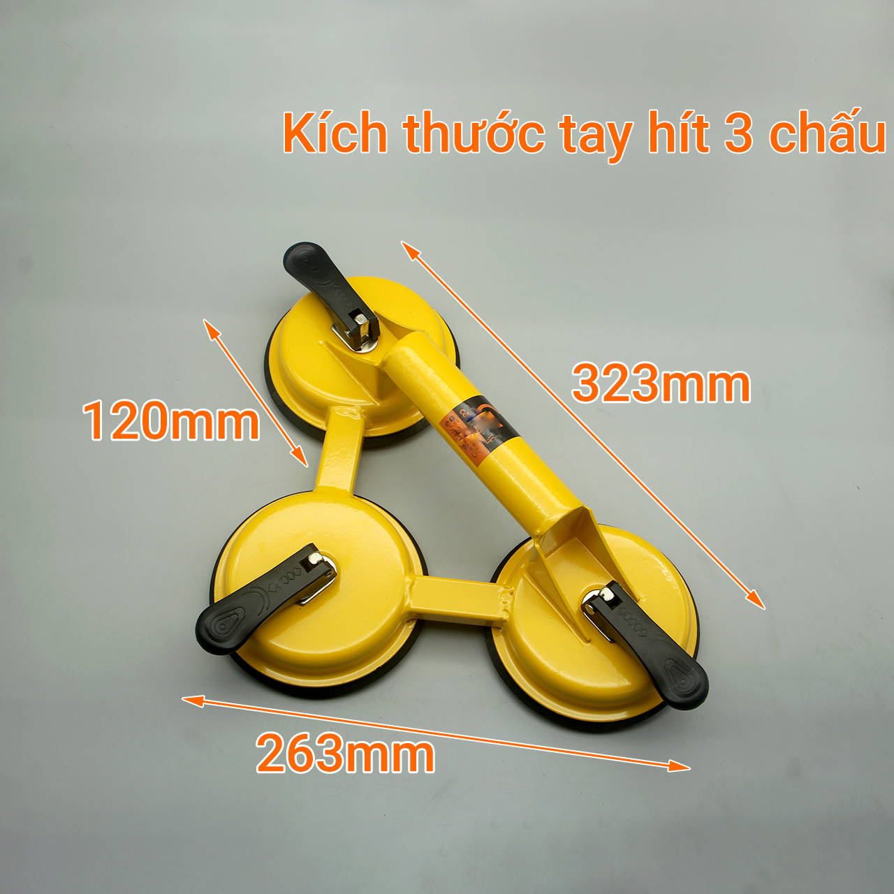 Tay hít kính 3 chấu