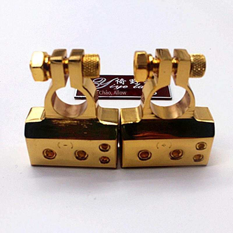 Đảm bảo chất lượng âm thanh xe hơi sửa đổi xe pin đầu pin cài đặt pin đầu clip thiết bị đầu cuối vành đai vàng vỏ