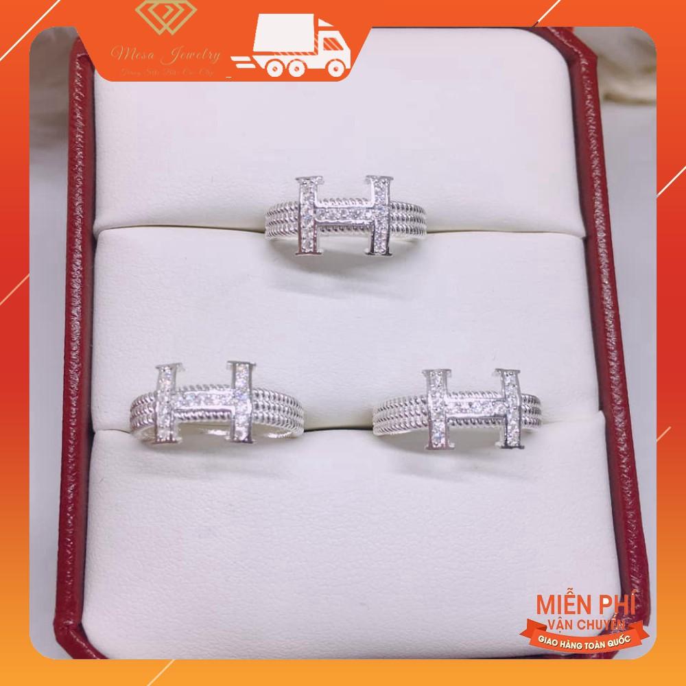 NHẪN BẠC TA CHỮ H - NHẪN DÁNG MỚI SIÊU ĐẸP