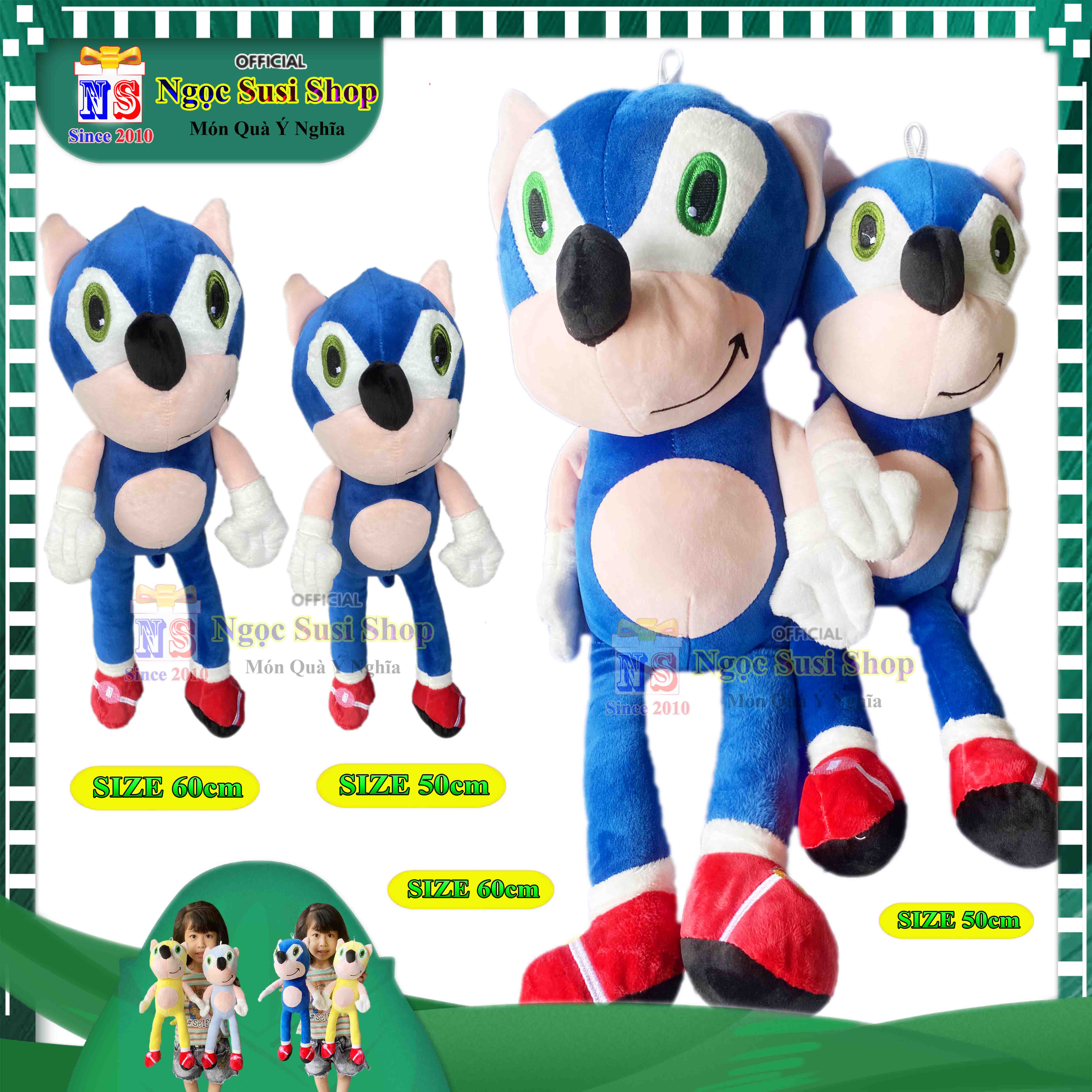 THÚ BÔNG GỐI ÔM NHIẾM SONIC CHO BÉ YÊU SIÊU CƯNG - THÚ BÔNG SONIC