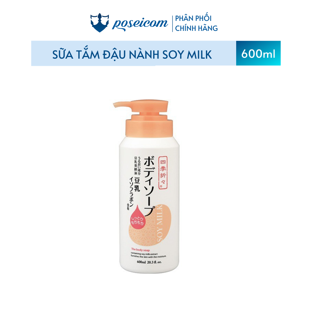 Sữa Tắm Đậu Nành SHIKIORIORI SOY MILK Chai 600ml 4513574028104