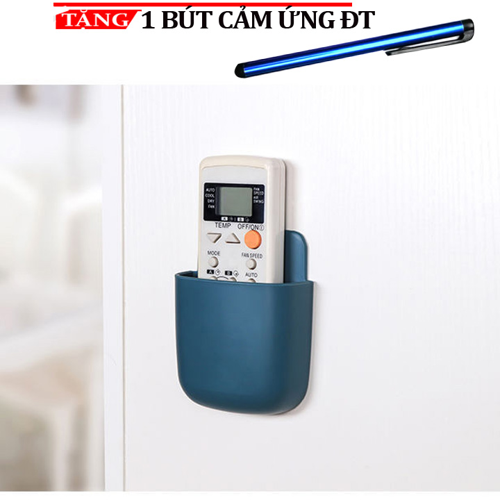 Combo hộp dán tường đựng điện thoại có khe cấm sạt FV74 Tặng bút cảm úng ĐT