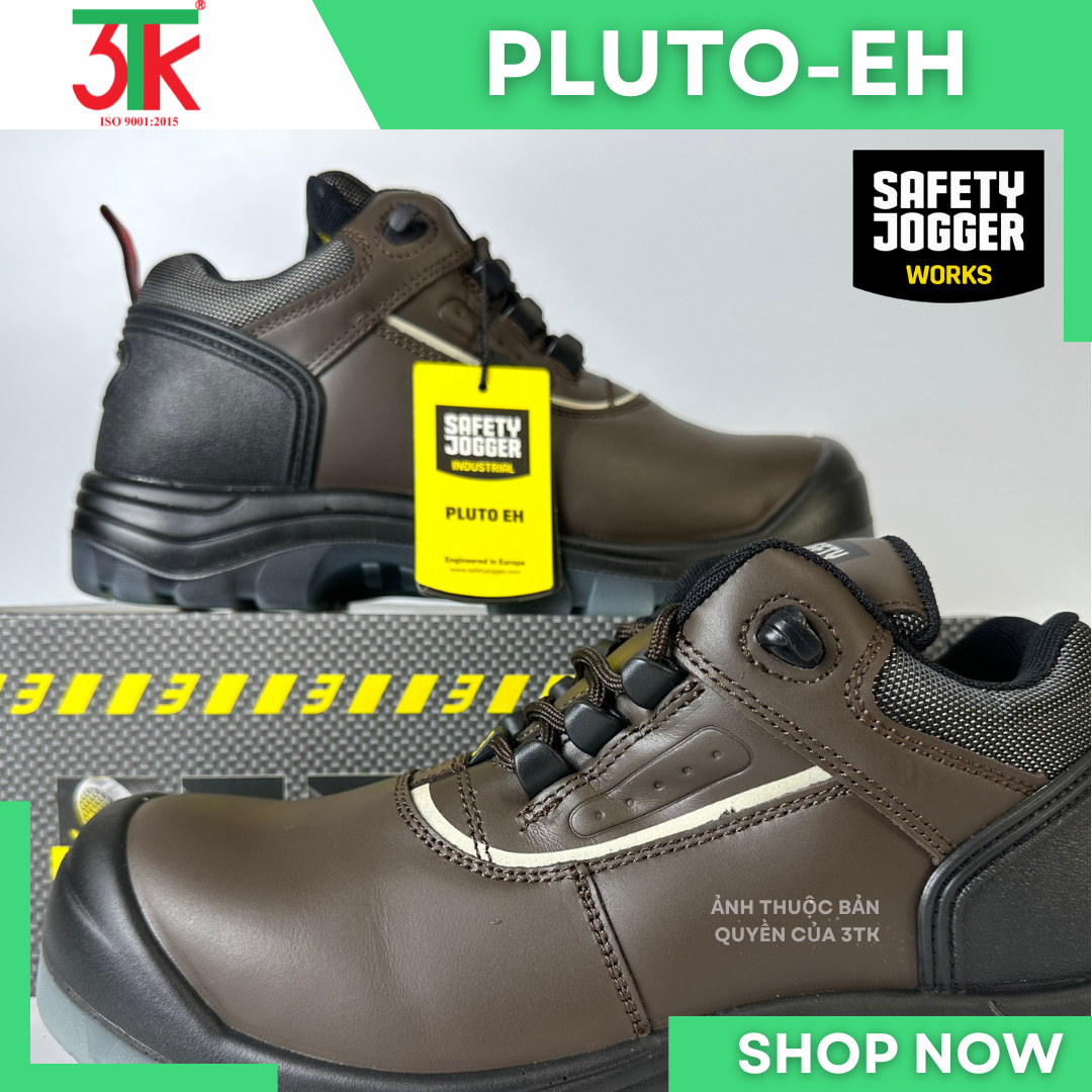 Giày Bảo Hộ Safety Jogger PLUTO EH S3 Chống đinh, Chống Dập Ngón, Chống Trơn Trượt, Chống đâm xuyên Cách điện 18kV