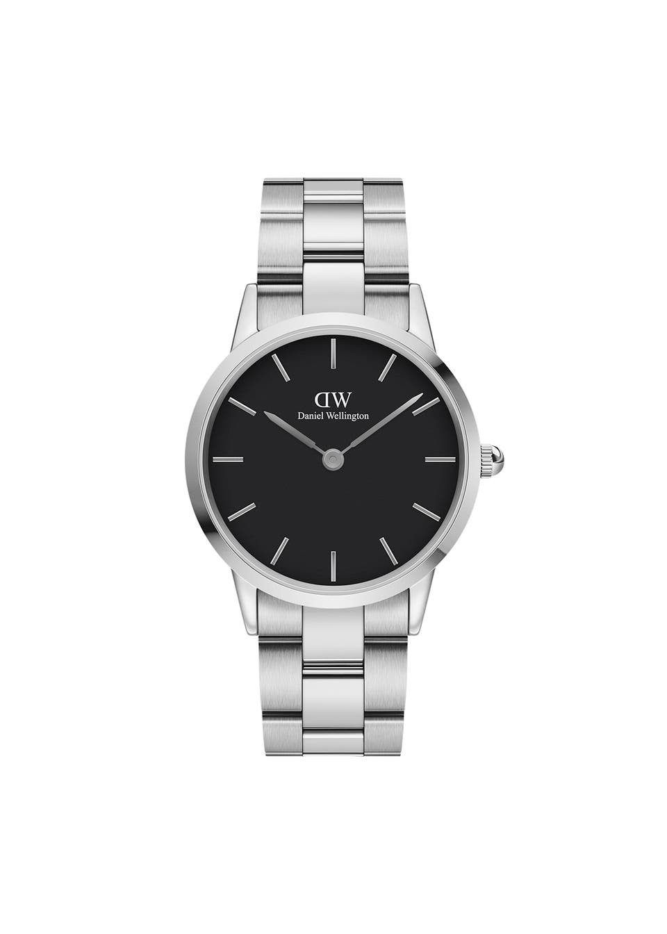 Đồng hồ nam Daniel Wellington Iconic Link Silver Black 36mm DW00100204