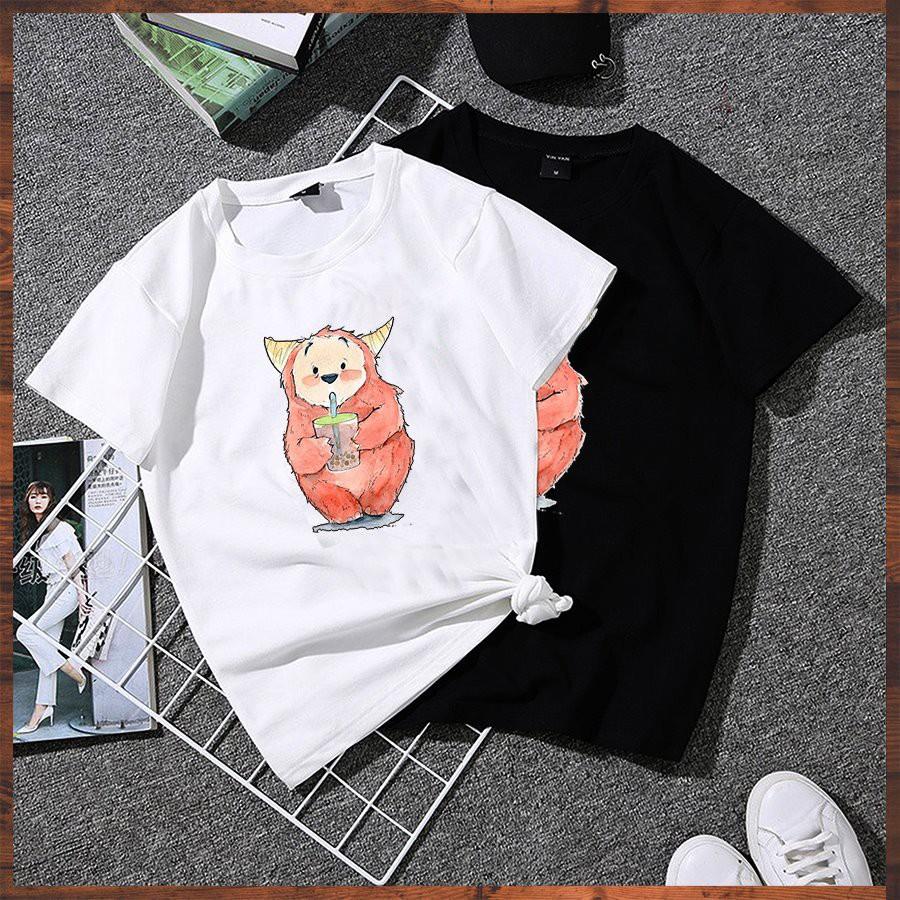Áo thun unisex form rộng in hình quỷ con đáng yêu