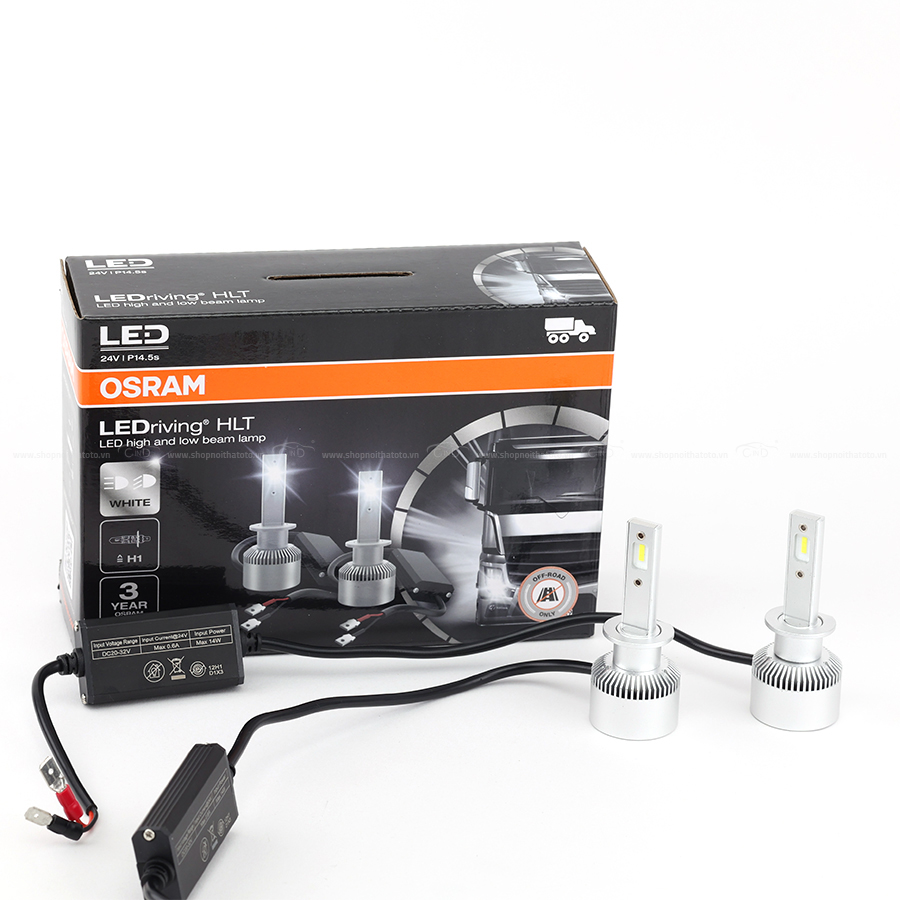 Combo 2 Bóng Đèn Led HLT OSRAM H1 64155DWS 24V 12W