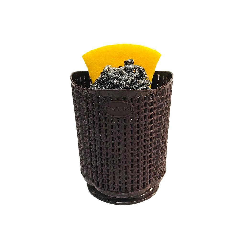 Rổ nhựa Tròn Hoa Size Nhí - Đa Năng Công Dụng - Đựng Đũa, Bút Viết