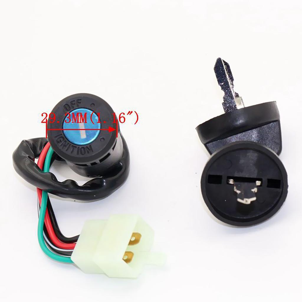 2X 4 Wire Ignition Key Barrel Switch For ATV    50-125