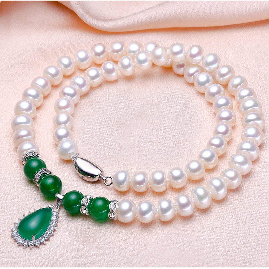 Vòng Cổ Ngọc Trai Thiên Nhiên Cao Cấp - Quà Tặng Bà Và Mẹ - Trang Sức Cô Tấm - GIFT PEARL (8-10ly) - CTJ3012