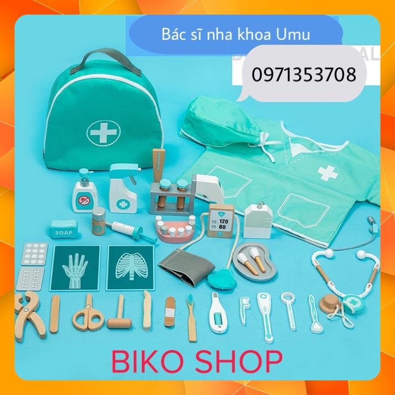 Đồ chơi bác sĩ nha khoa bằng gỗ cho bé
