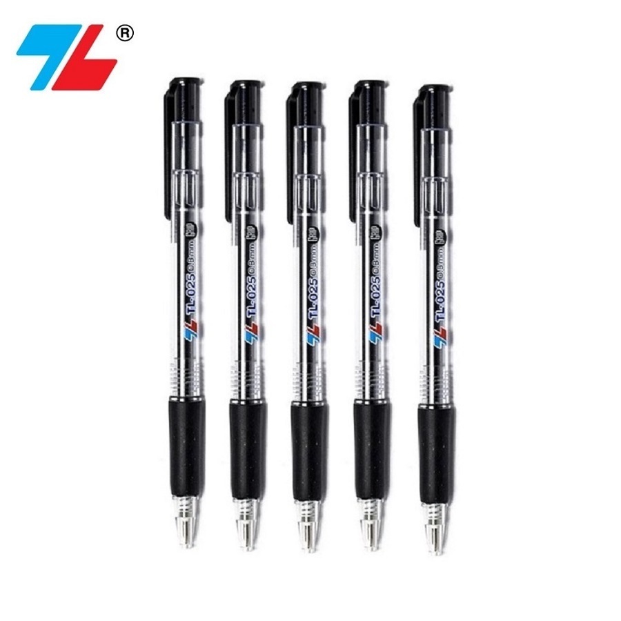 [Hàng chính hãng] Set 5 bút bi Thiên Long TL-025 ngòi 0.8mm I Bút TL025 có ruột thay BPR-05