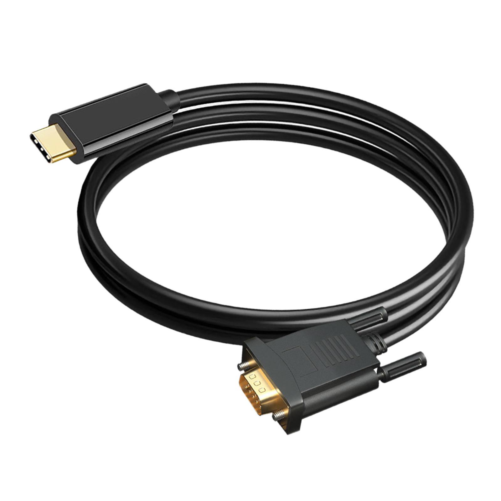USB C to VGA Cable Plug and Play 10Gbps 1080P for Desktop Notebook