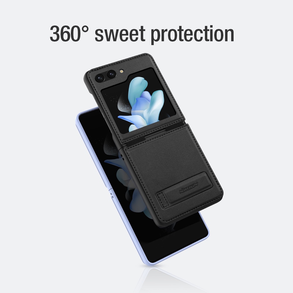 Ốp Case Nillkin Qin Leather Dành Cho Samsung Galaxy Z Flip 5 5G - Hàng Chính Hãng