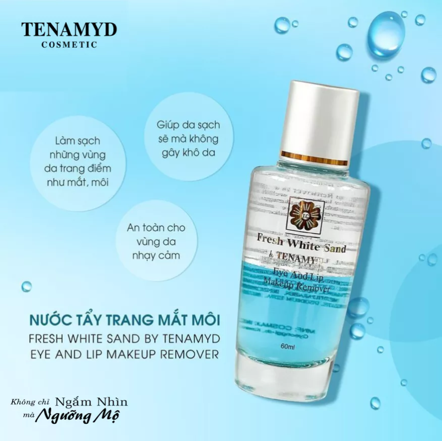Nước tẩy trang mắt môi TENAMYD Eye and Lip Makeup Remover 60ml