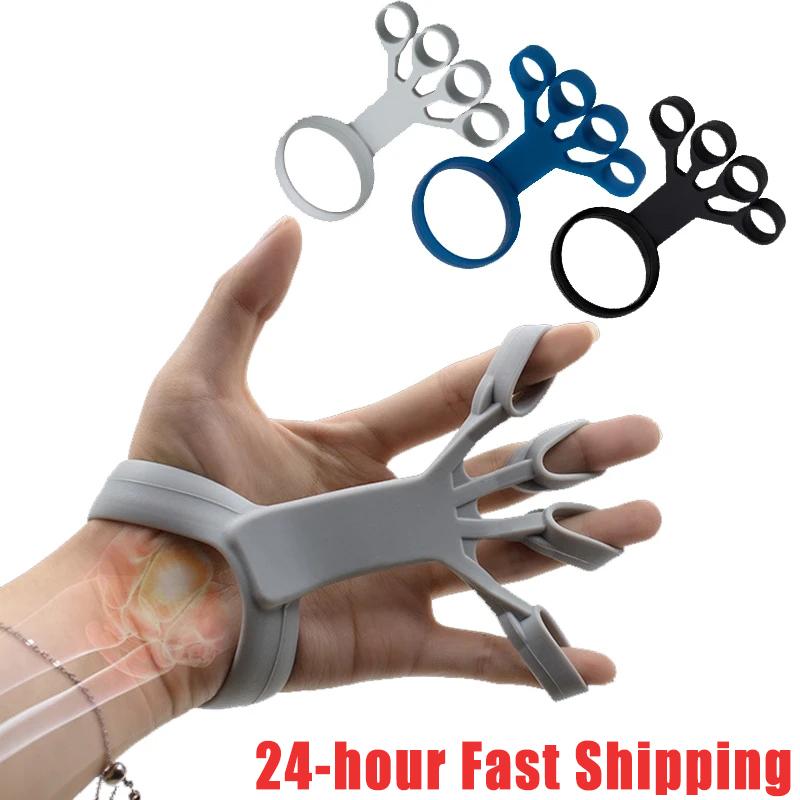 Trình huấn luyện ngón tay Silicone Tăng sức mạnh tập thể dục tay cầm ngón tay mở rộng tập luyện tay nắm tay tập luyện tập luyện tập thể dục Color: B-Blue