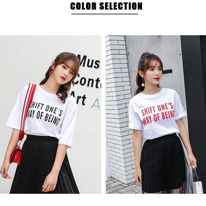 Áo tay lỡ SHIFT ONE'S WAY OF BEING trước ngực dáng rộng unisex
