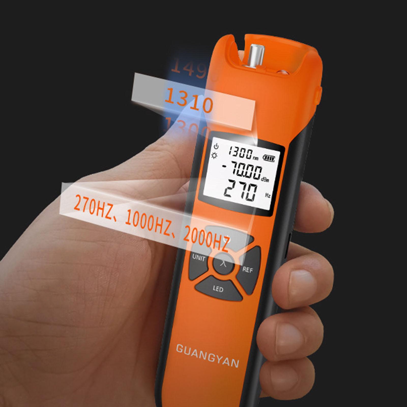 FC/SC/ST Universal USB Rechargeable Fiber Optic Power Meter With Flashlight