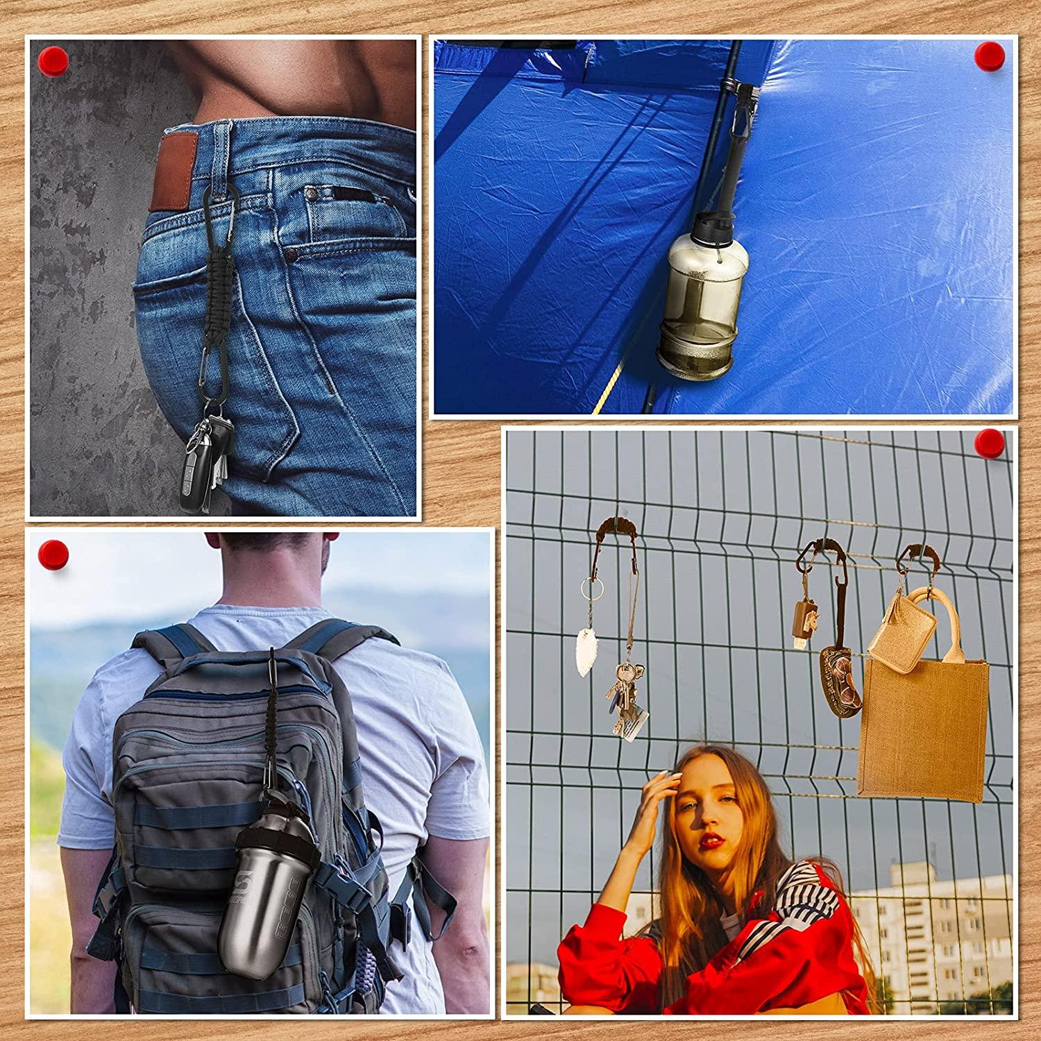 Móc Khóa Bện Dây Kẹp Chìa Khóa Móc Khóa Kẹp Bình Nước Chìa Khóa Ba Lô Dụng Cụ