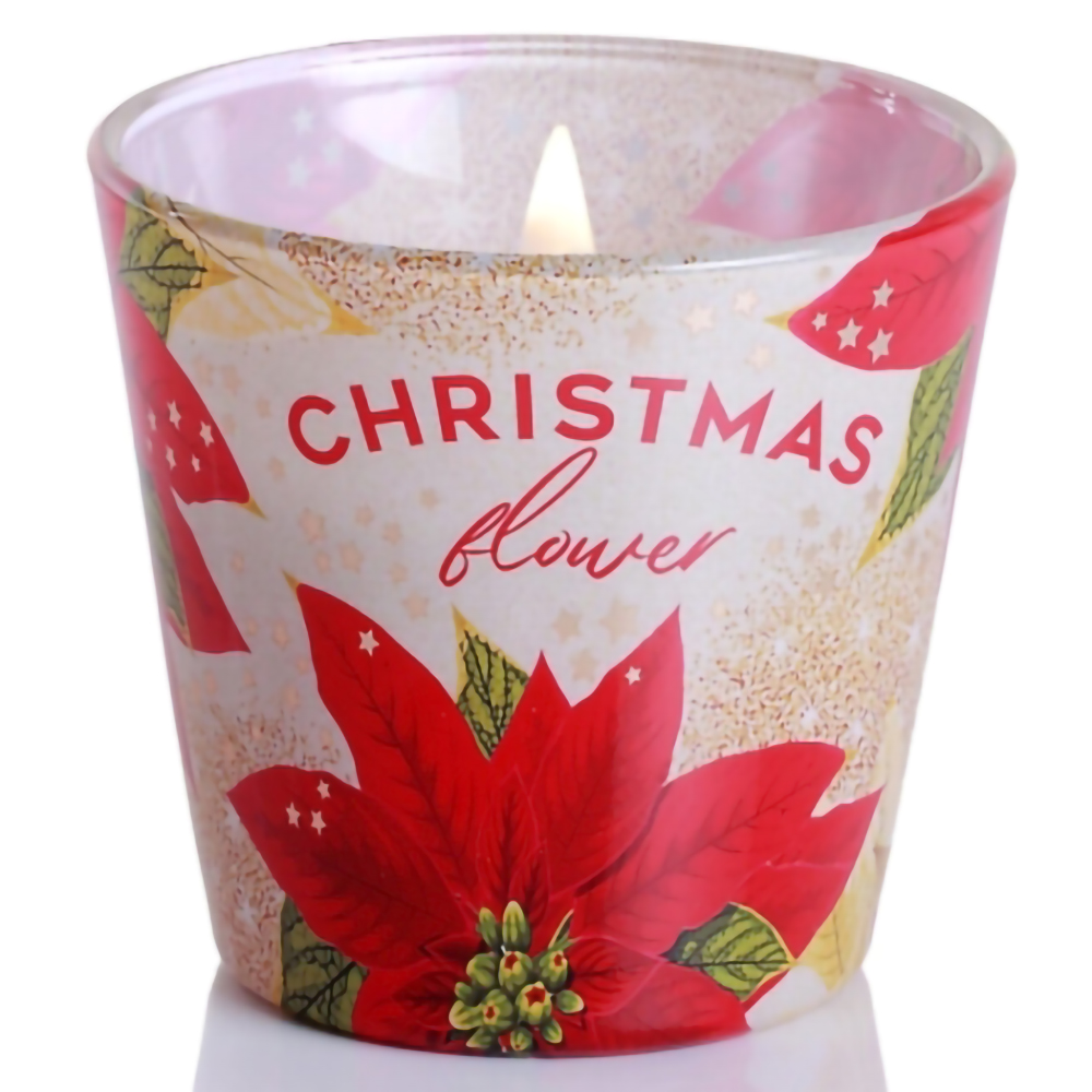 Ly nến thơm tinh dầu Bartek Christmas Flower 115g QT7225 - hoa trạng nguyên (giao mẫu ngẫu nhiên)