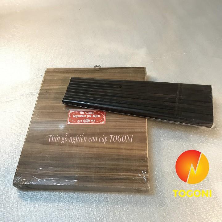 THỚT GỖ NGHIẾN MINI HÌNH CHỮ NHẬT cao cấp TOGONI 18*21*1cm- Thớt thái