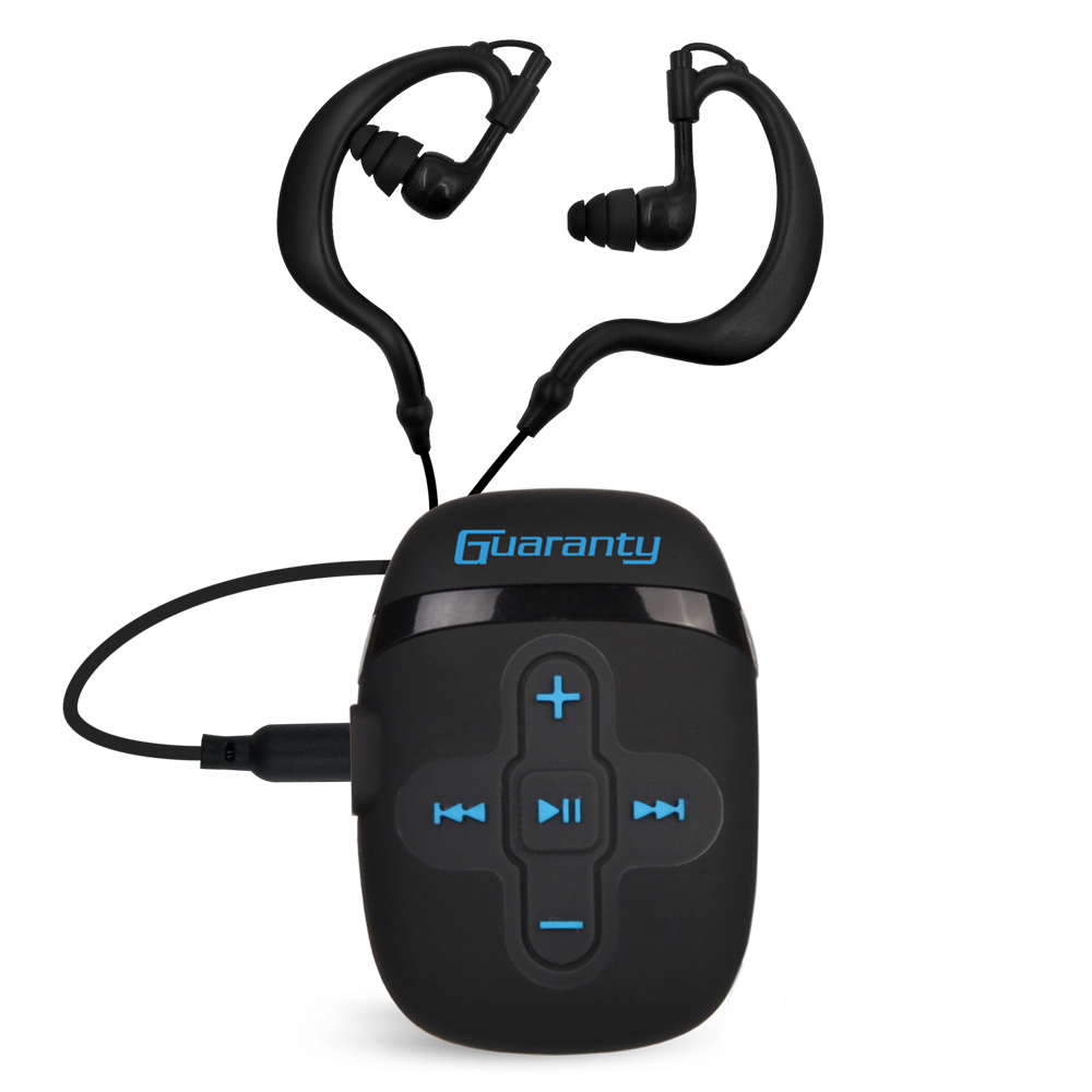 Máy Nghe Nhạc MP3 8Gb Chống Nước IPX8 Với Thiết Kế Kẹp Tai Nghe Để Bơi Chạy Lặn, Màu Đen