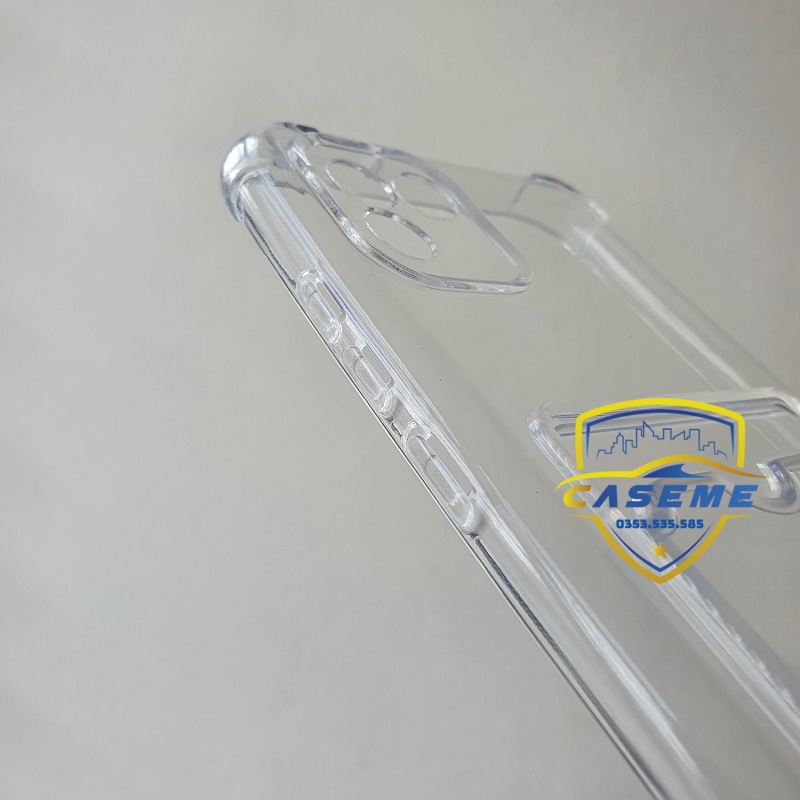 Ốp chống sốc kèm ngăn ví đựng thẻ dành cho Samsung Galaxy A03 silicon trong suốt cao cấp